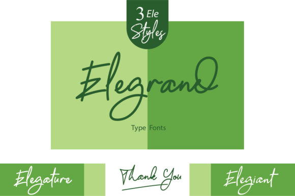 Elegrand Font font preview - 5