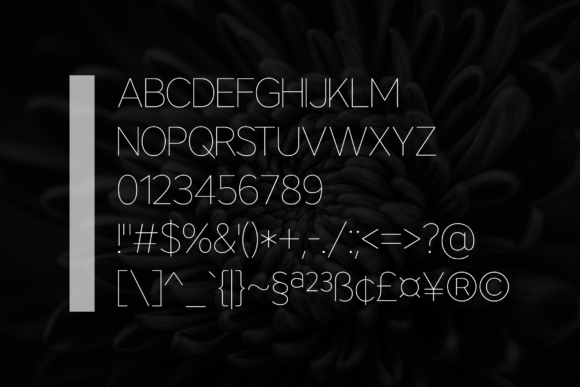 Magna Thin Font PNG with transparent background - Preview 1