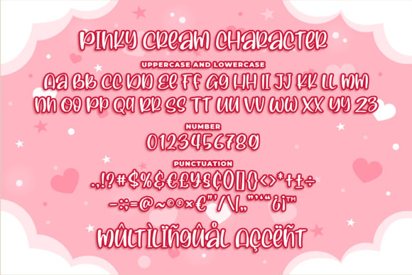 Pinky Cream Font PNG with transparent background - Preview 6