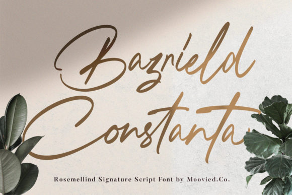 Rosemellind Signature Font PNG with transparent background - Preview 3
