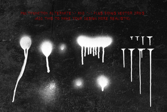 Rough Spray Font PNG with transparent background - Preview 6