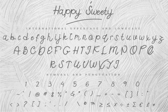 Happy Sweety Font PNG with transparent background - Preview 2