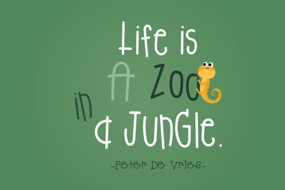 Hello Zoo Font PNG with transparent background - Preview 1