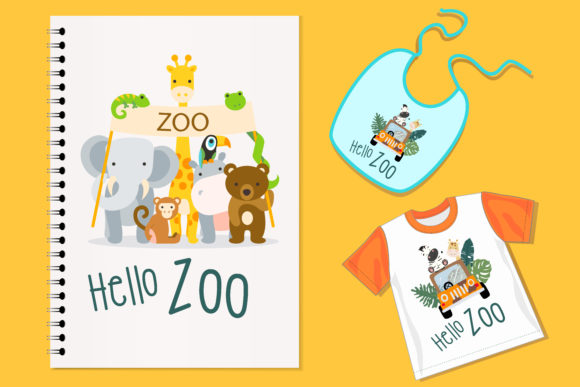 Hello Zoo Font PNG with transparent background - Preview 3