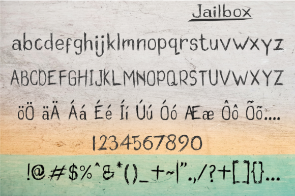 JailBox Font PNG with transparent background - Preview 3