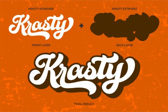 Krasty Font PNG with transparent background - Preview 2