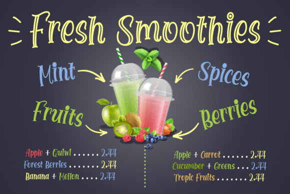Cherry Petite Font PNG with transparent background - Preview 2