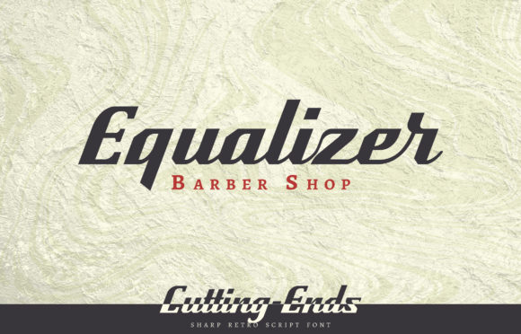 Cutting-Ends Font PNG with transparent background - Preview 1
