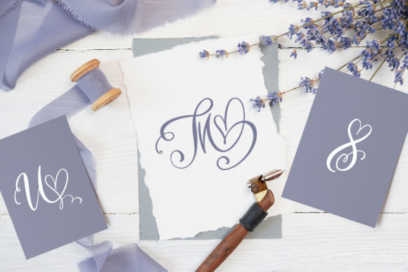 Initial Valentine Font font preview - 6
