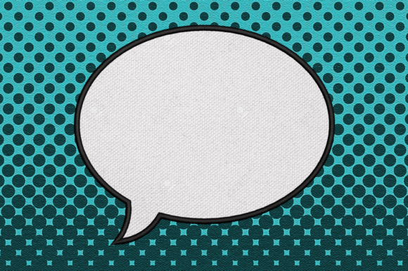 Comic Book Speech Bubble Applique