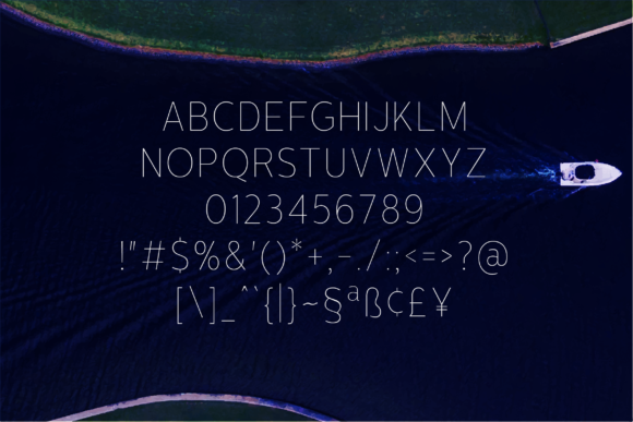 Mensionery Thin Font PNG with transparent background - Preview 1