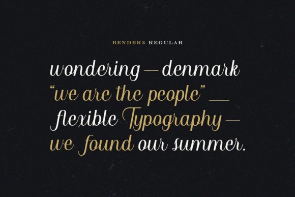 Bender Font - Preview 3