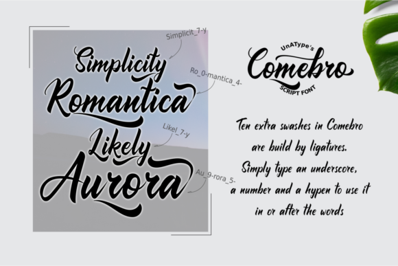 Comebro Font PNG with transparent background - Preview 4