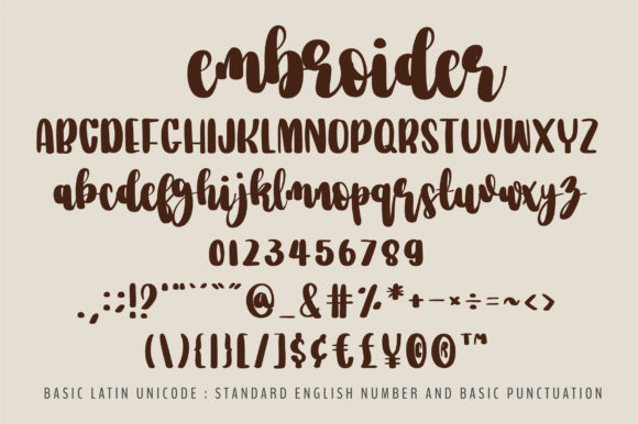 Embroider Font - Preview 1