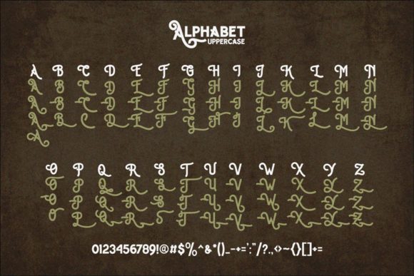 Hipster Letter Font font preview - 3