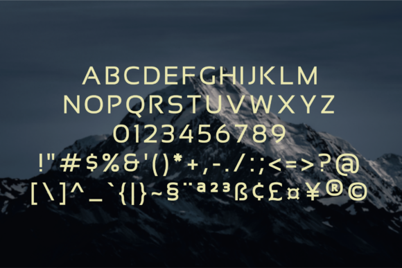 Horelios Semi-Bold Font PNG with transparent background - Preview 1