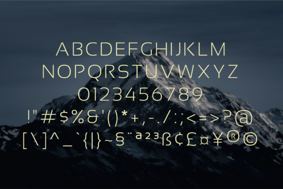Horelios Thin Font PNG with transparent background - Preview 1