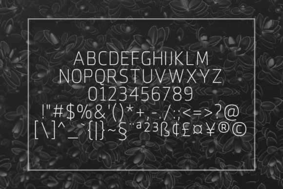 Hunte Extra Light Font PNG with transparent background - Preview 1