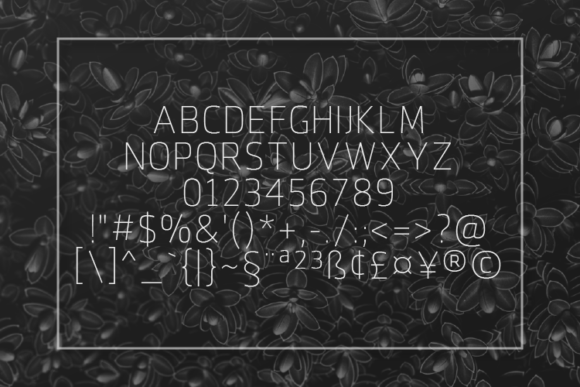 Hunte Thin Font PNG with transparent background - Preview 1