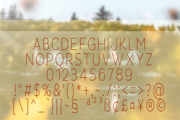 Nueve Extra Light Font PNG with transparent background - Preview 1