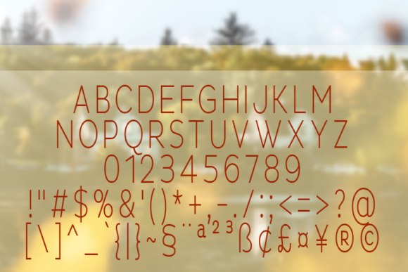 Nueve Light Font PNG with transparent background - Preview 1