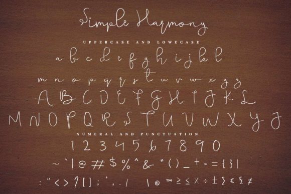 Simple Harmony Font PNG with transparent background - Preview 2