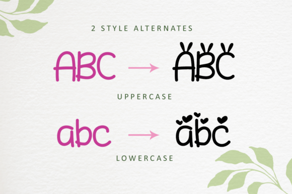 Small Bunny Font PNG with transparent background - Preview 5