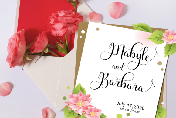 Beauty Maheyrah Font PNG with transparent background - Preview 4