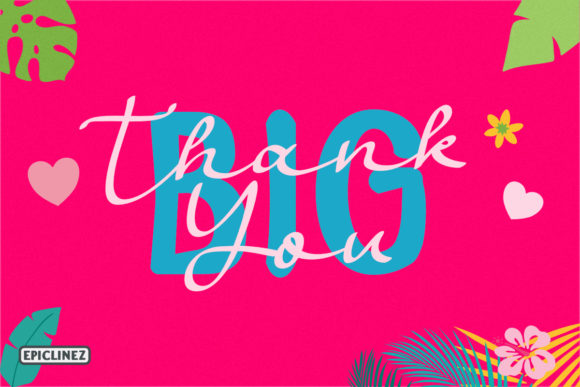 Pink Avocado Font PNG with transparent background - Preview 3