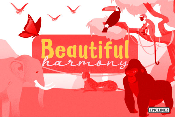 Pink Avocado Font PNG with transparent background - Preview 4