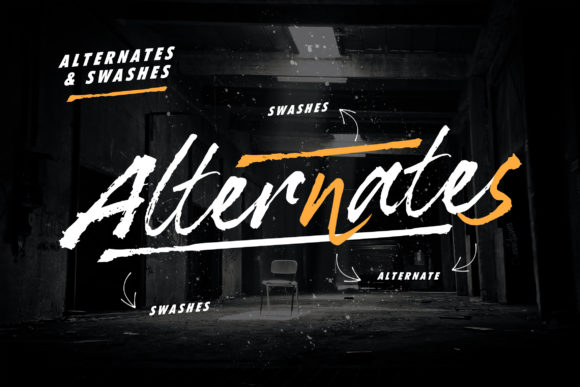 Shockwave - Brush Font font preview - 6