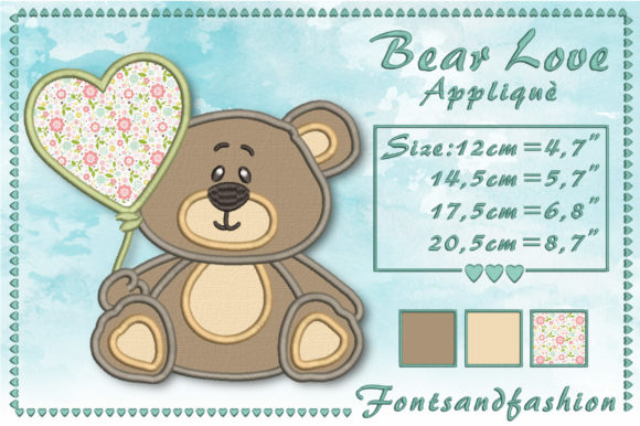 Bear Love Appliqué