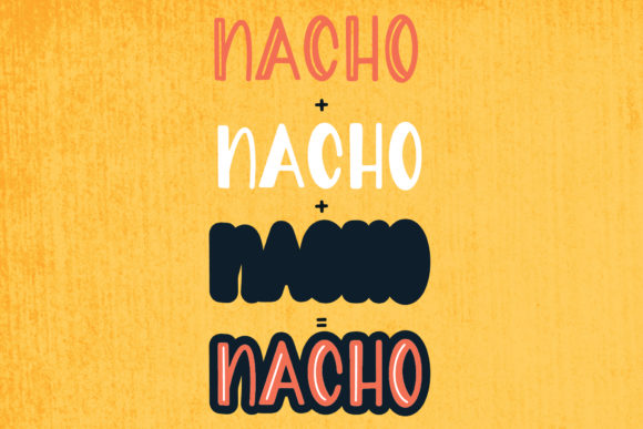 Nacho Type Font PNG with transparent background - Preview 2