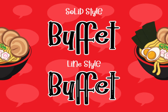 Ramen Steak Font PNG with transparent background - Preview 1