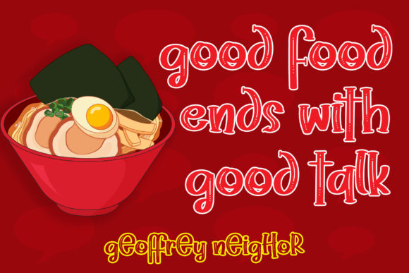 Ramen Steak Font PNG with transparent background - Preview 2