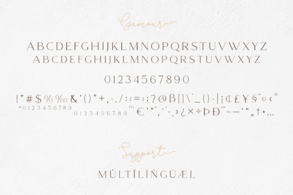 Gamour Font PNG with transparent background - Preview 5