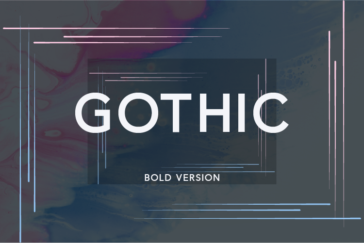 Gothic Bold preview, strong condensed gothic sans serif
