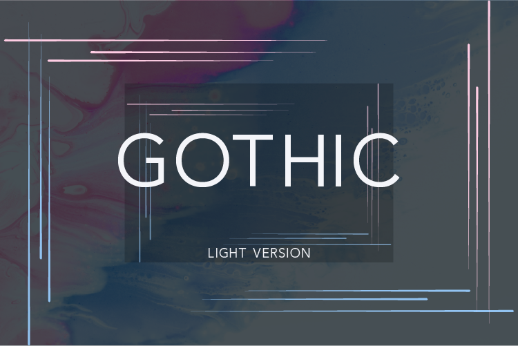 Gothic Light preview, light gothic sans-serif