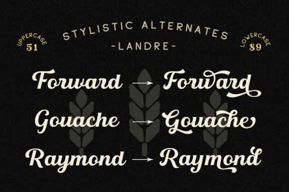 Landre Font PNG with transparent background - Preview 4