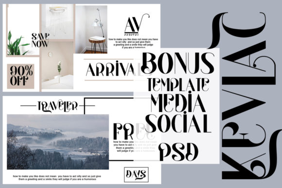 Kevlac Font PNG with transparent background - Preview 3