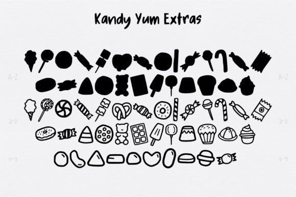 Kandy Yum Font PNG with transparent background - Preview 4