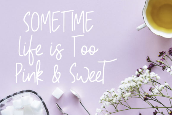 Pinky Sweet Font PNG with transparent background - Preview 3