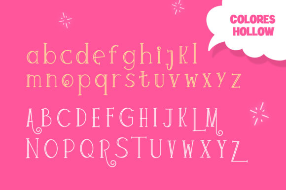 Colores Font PNG with transparent background - Preview 4