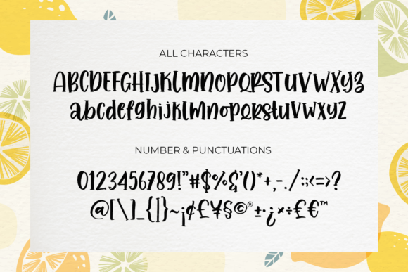 Lemonade Fabrica Font PNG with transparent background - Preview 5