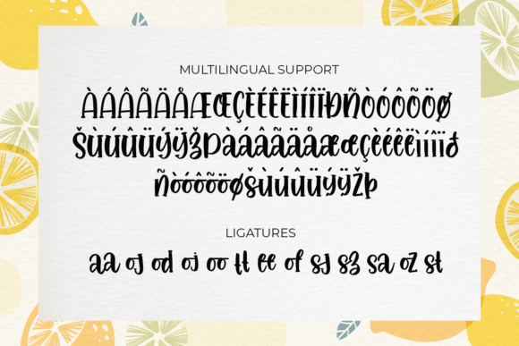 Lemonade Fabrica Font PNG with transparent background - Preview 6