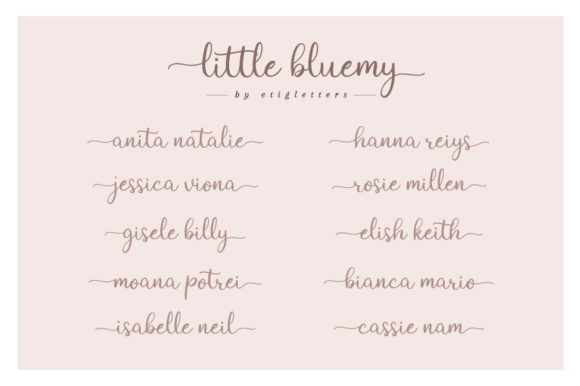 Little Bluemy Font PNG with transparent background - Preview 2