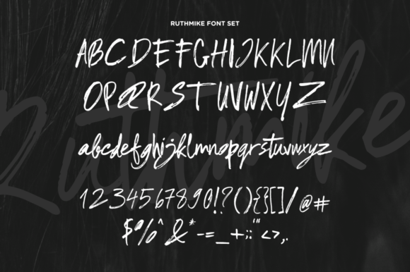 Ruthmike Font PNG with transparent background - Preview 4