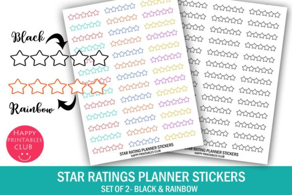 5 Star Ratings Planner Stickers- Planner