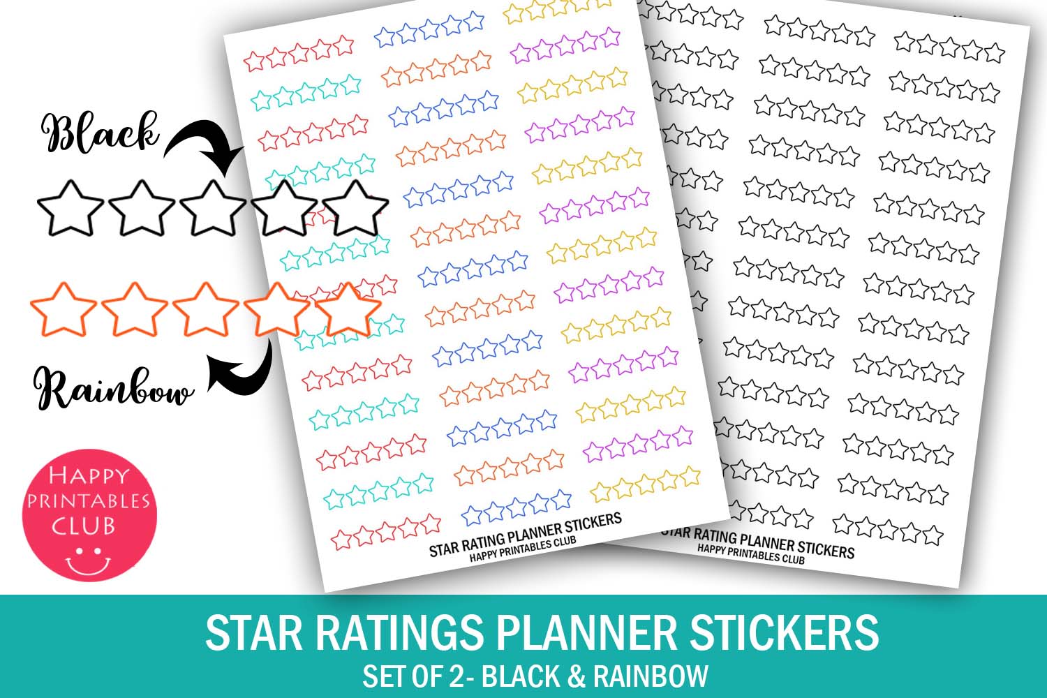 5 Star Ratings Planner Stickers- Planner
