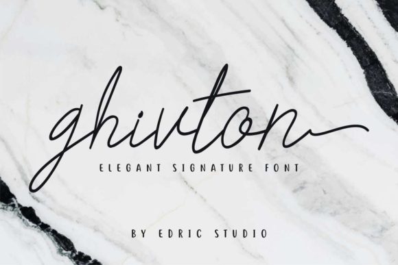 Ghivton Font PNG with transparent background - Preview 1